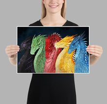 Load image into Gallery viewer, Five Dragons of Alagaësia - 11x17 art print
