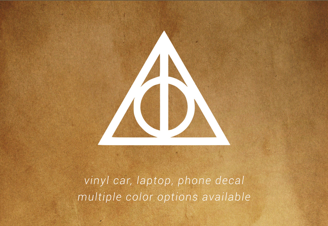 Deathly Hallows (variant #1) Harry Potter decal - car, laptop, phone vinyl decal