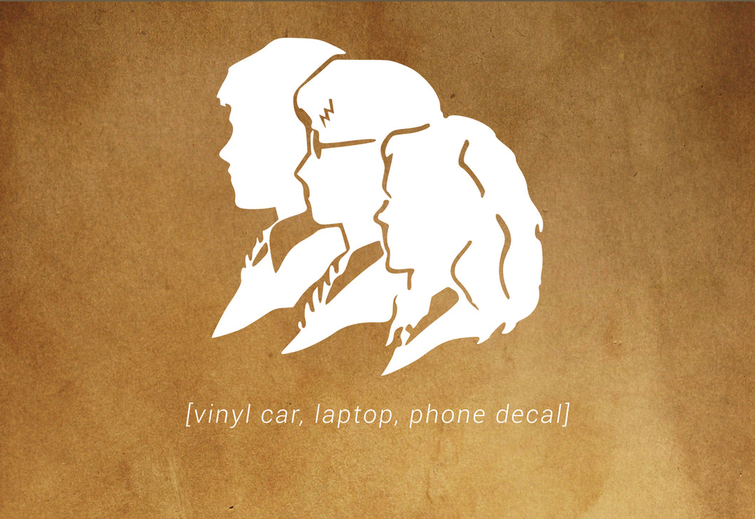 Harry Potter Trio - Harry, Ron, Hermione decal - car, laptop, phone vinyl decal