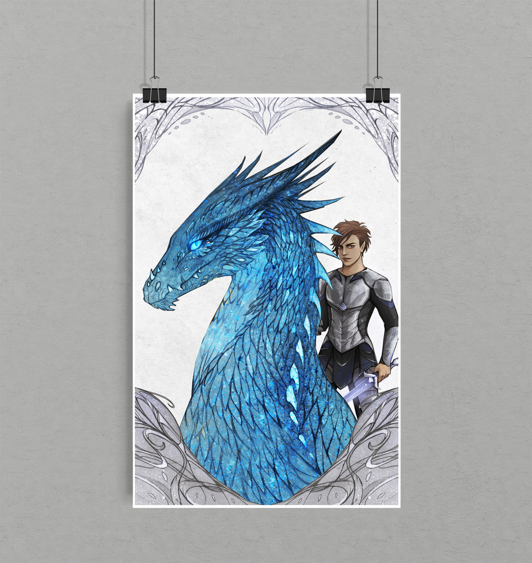 Eragon and Saphira - 11x17 art print