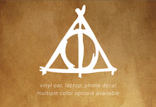 Load image into Gallery viewer, Deathly Hallows (variant #2) Harry Potter decal - car, laptop, phone vinyl decal
