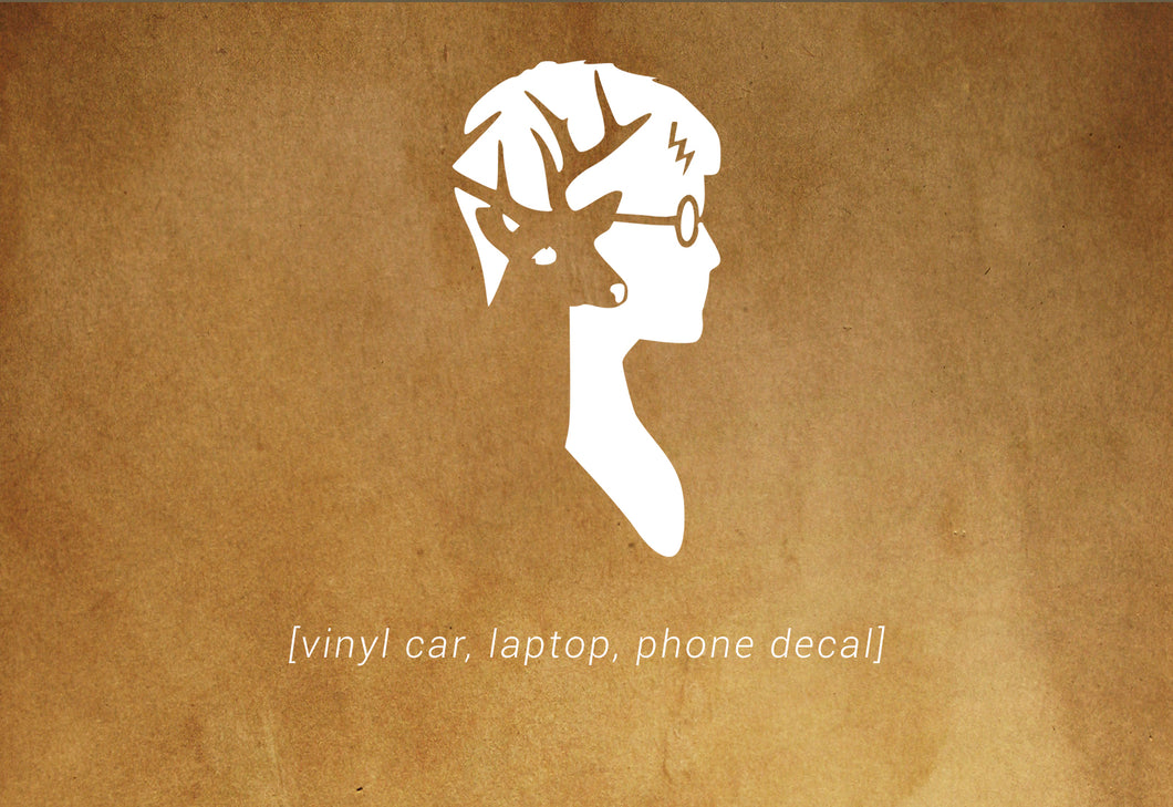 Harry Potter and His Stag Patronus decal - car, laptop, phone vinyl decal