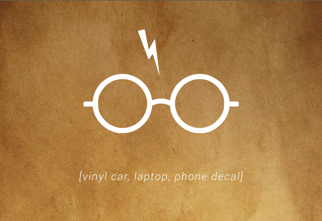 Harry Potter's Glasses decal - car, laptop, phone vinyl decal